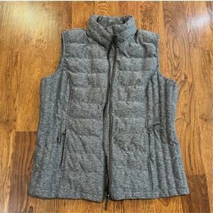 Heatkeep Women's Down Puffer Vest Gray Size Large Fall Layering Outerwear